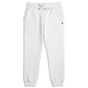 Champion Sweatpants Girls Large White Rainbow Polka Dot Glitter Joggers Sporty